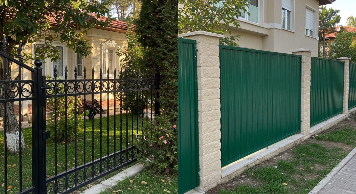 Ferforje korkuluk ve panel çit karşılaştırması: estetik ve güvenlik farkları