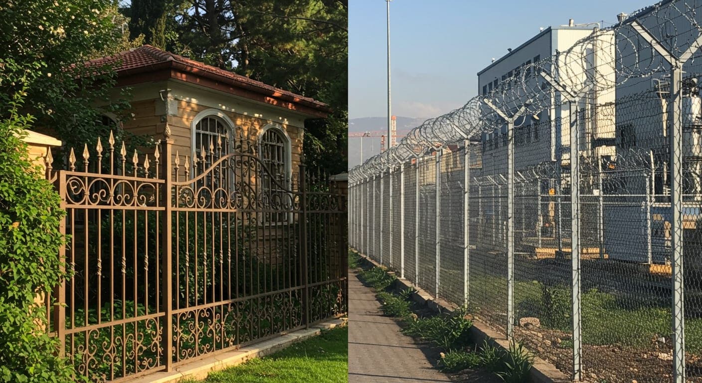 Ankara'da ferforje korkuluk ve panel çit çevre güvenlik sistemleri karşılaştırması